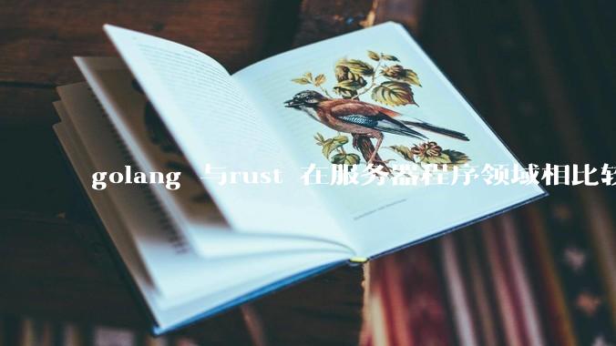 golang 与rust 在服务器程序领域相比较，各有什么优劣势？